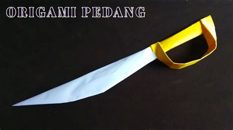 Cara Membuat Pedang Kertas Origami Pedang Paper Sword Youtube