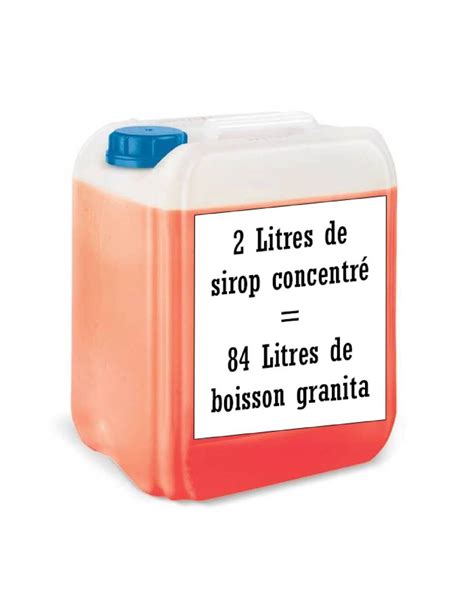 Syrup In Granita Taste Orange Sanguine Concentrate 2L