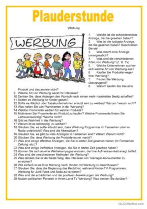 Plauderstunde Deutsch Daf Arbeitsbl Tter Pdf Doc