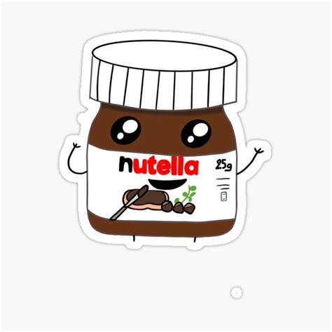 Kawaii Nutella Stickers | Redbubble