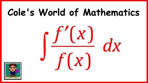 Integral Of F X F X Very Common Integral Calculus Calculus Math