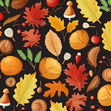 Premium Vector Autumnal Forest Pattern