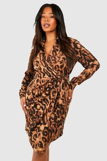 Leopard Print Dresses Printed Leopard Dresses Boohoo Uk