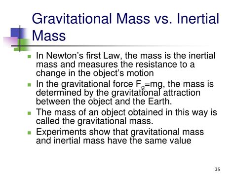 There Are Two Types Of Mass Inertial Mass And Gravitational Mass The