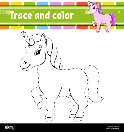 Trace and color. Coloring page for kids. Handwriting practice ...