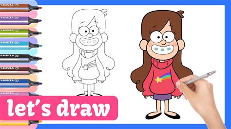 How To Draw Mabel Pines Gravity Falls Youtube