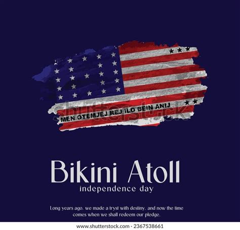 Bikini Atoll Flag Over Royalty Free Licensable Stock Vectors
