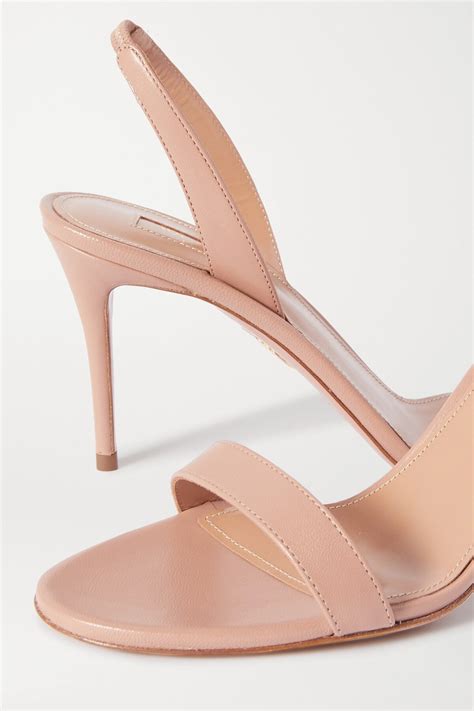 AQUAZZURA So Nude 105 Pvc Slingback Sandals Editorialist