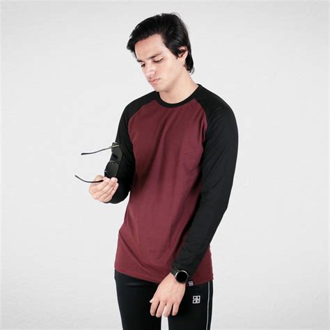 Wine Red Raglan Full Sleeves T Shirt Brocode Clothing Store