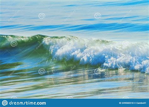 Small Incoming Whitewater Wave Motion Blur Stock Photo Image Of Flow