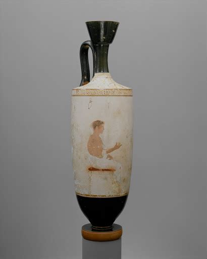 Terracotta Lekythos Oil Flask Achilles Painter Google Arts Culture