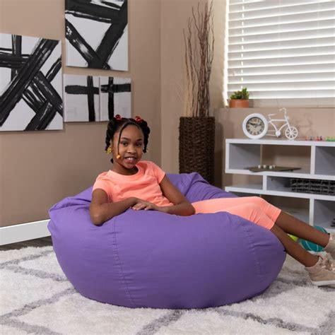 Flash Furniture Purple Bean Bag Chair | The Home Depot Canada