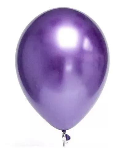 Pack Globos R L Tex Cromados Morado Cuotas Sin Inter S