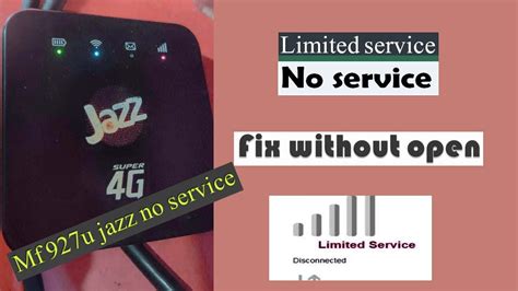 MF927u Jazz Limited And No Service Fix How To Fix Limited Service