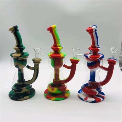 Creative Multi Colors Esigo Hand Glass Silicone Water Pipe With Factory