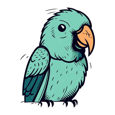 Premium Vector Cute Cartoon Parrot Vector Illustration Of A Parrot