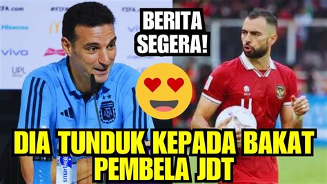 LIONEL SCALONI MENYERAH KEPADA JORDI AMAT BERITA JOHOR DARUL TAZIM