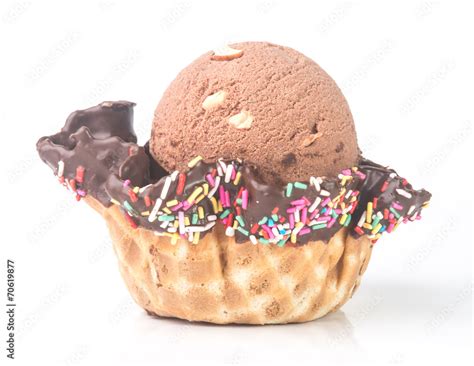 ice cream. Chocolate Ice Cream Scoop on a background Stock Photo ...