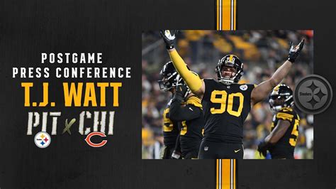 Postgame Press Conference Week Vs Bears T J Watt Pittsburgh