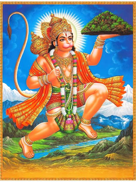 "Lord Hanuman Lifting Mountain" Photographic Print by Onodera | Redbubble