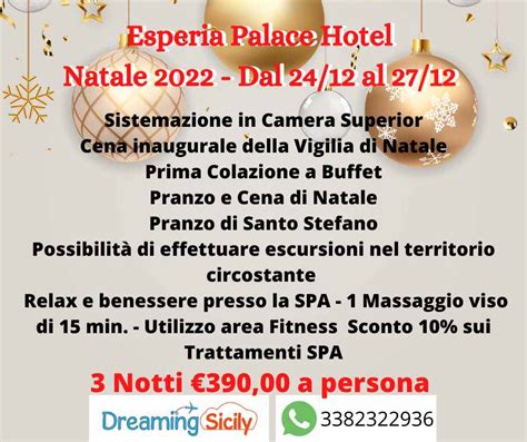 Esperia Palace Hotel Offerte Natale Sicilia Dreaming Sicily