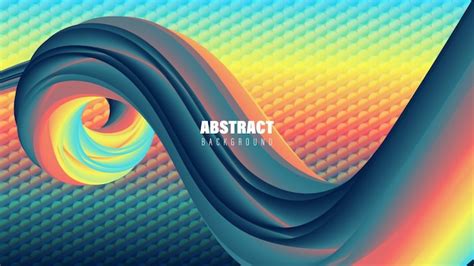 Fondo Abstracto Con Las Ondas De Colores Vector Premium