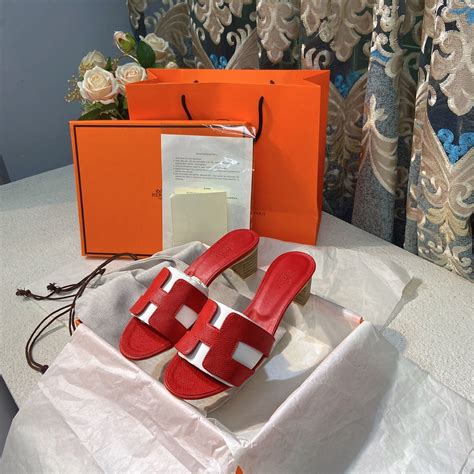 Hermès alta versão H chinelo feminino verão 2023 nova cor de couro