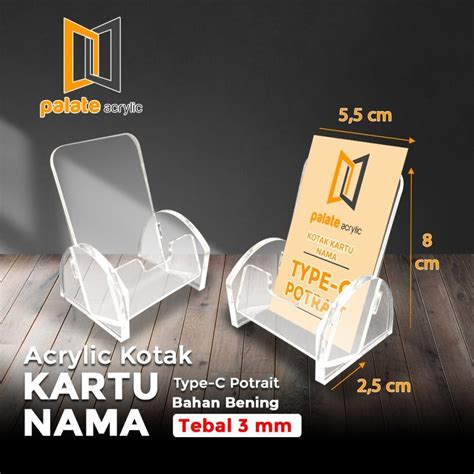 Jual Akrilik Kotak Kartu Nama Acrylic Kartu Nama Type C Portrait