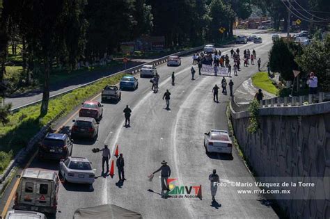 Comuneros de Tepexoxucan bloquean por dos horas la México Toluca