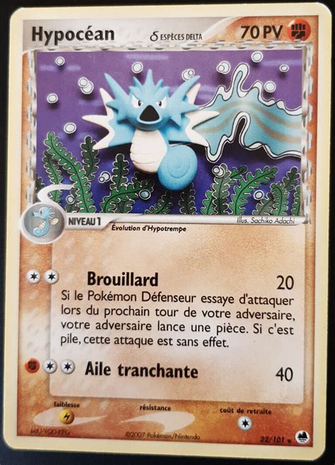 Hypocéan 22 101 EX Ile des Dragons carte Pokemon