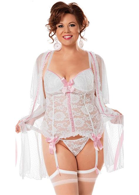 Plus Size Bridal Lingerie Romantic White Lace Bustier Wedding And Bridal Pinterest