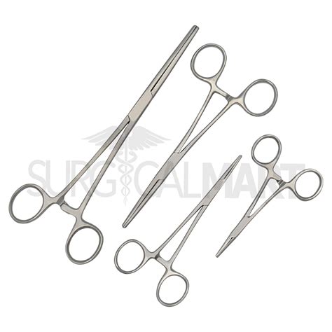 4 Pcs Straight Hemostat Set 3 5 5 6 25 8 Surgical Mart