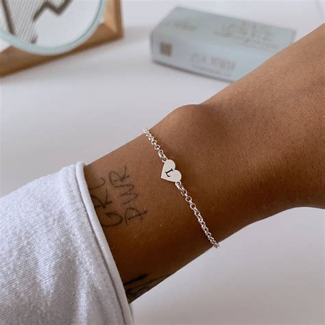 Pulseira de Prata Coração MINI Personalizado Charm Comprinhas