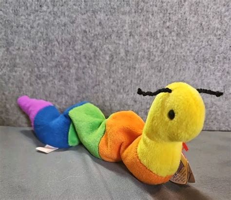 Rare Ty Beanie Baby Inch The Worm With Tag Errors Retired EBay