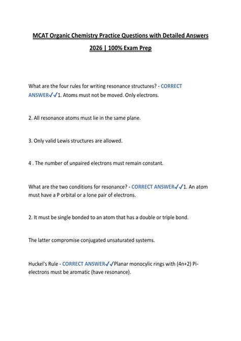 Mcat Organic Chemistry Practice Questions