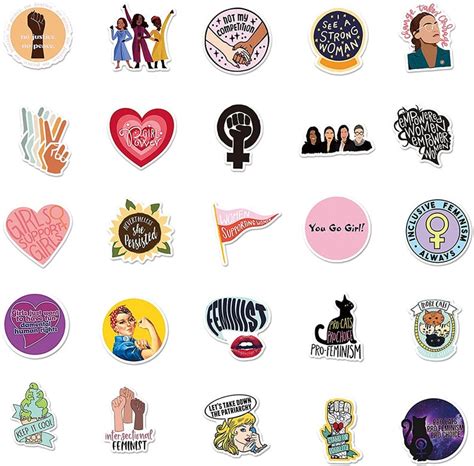 Womens Power Feminist Stickers Sticker Packs Vinyl Etsy