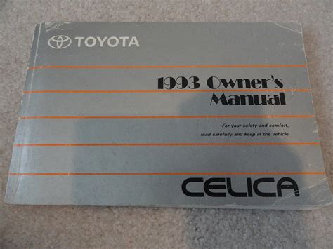 1993 Toyota Celica Owners Manual Toyota Amazon Books