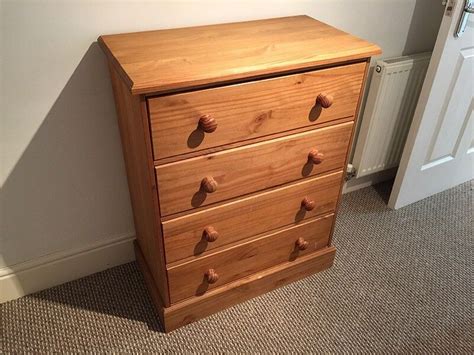 Solid Pine 4 Drawer Chest Of Drawers - Sturdy Solid Pine Wood | in ...