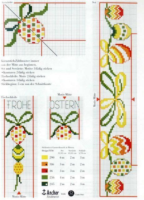 Schema Punto Croce Bordo Pasqua Progetti Punto Croce Punto Croce