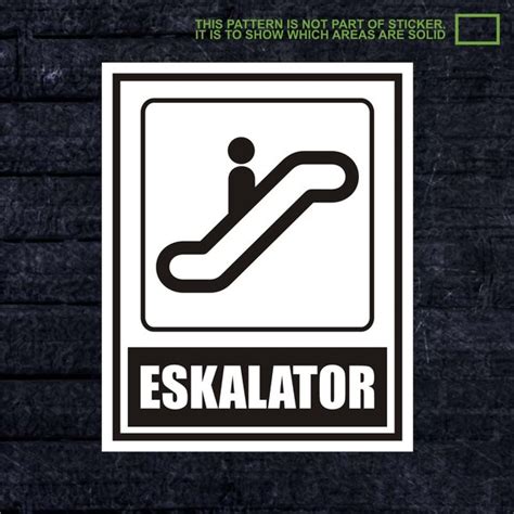 Jual Xwskpc Sticker Safety Sign K Keselamatan Kerja Eskalator Di