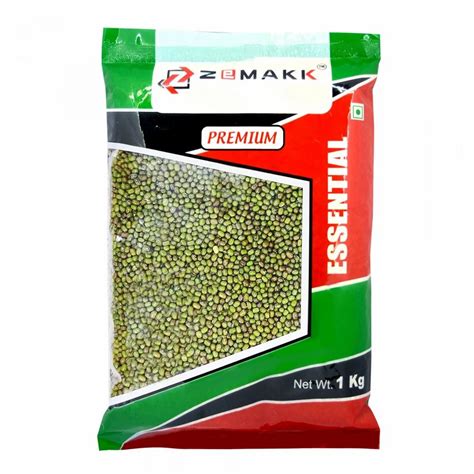 Zemakk Organic Whole Green Moong Dal High In Protein Packaging Size