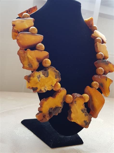 Antique Natural Baltic Butterscotch Egg Yolk Amber Bead Necklace 167