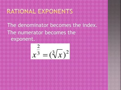 Ppt Rational Exponents Powerpoint Presentation Free Download Id6855265