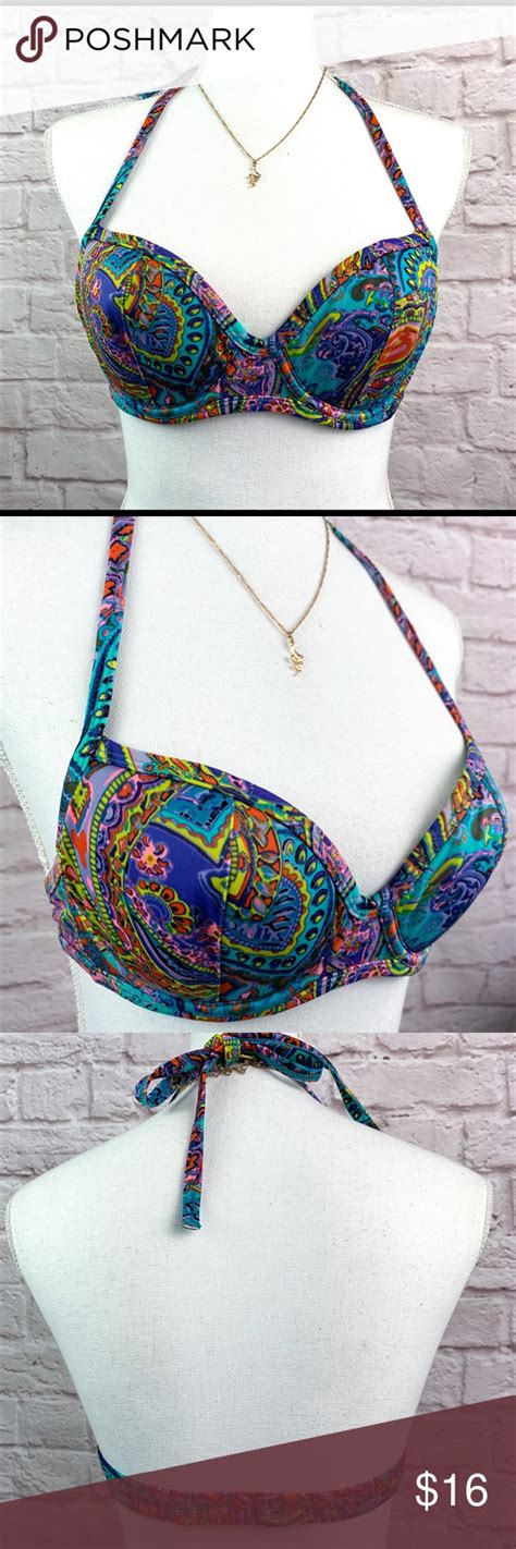 Victorias Secret B Underwire Paisley Bikini Top Paisley Bikini