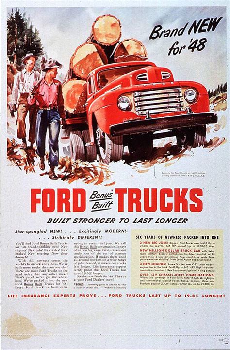 Classic Ford Trucks Featured in Vintage Ads