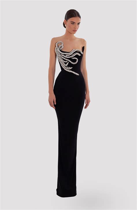 Embroidered Corset Black Dress – ALBINA DYLA