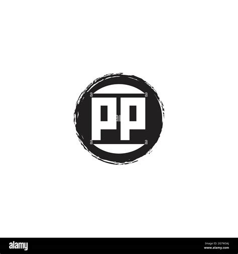 Pp Logo Initial Letter Monogram With Abstrac Circle Shape Design