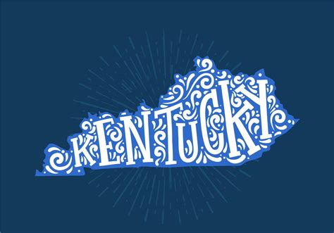 State Of Kentucky Lettering 148339 Vector Art At Vecteezy