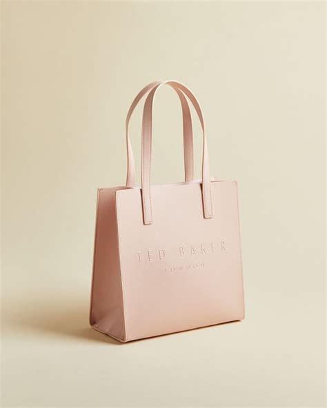 Ted Baker Crosshatch Small Icon Bag In Pink Seacon