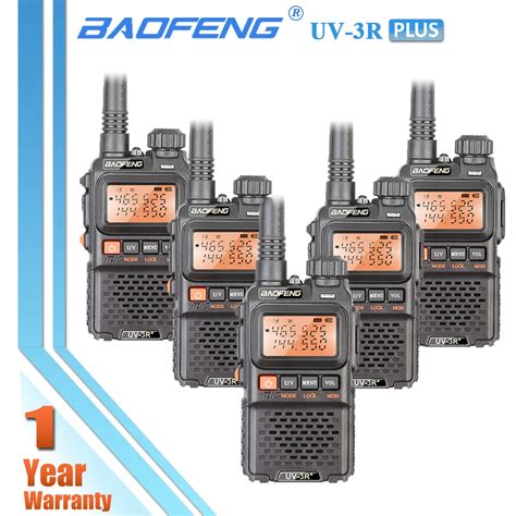 5 Pcs BaoFeng UV 3R Plus Walkie Talkie VHF UHF 128 CH Dual Banda Ham CB